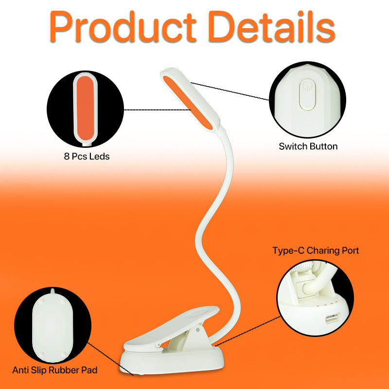 Amber and Red Light Reading Lamp BioWitel