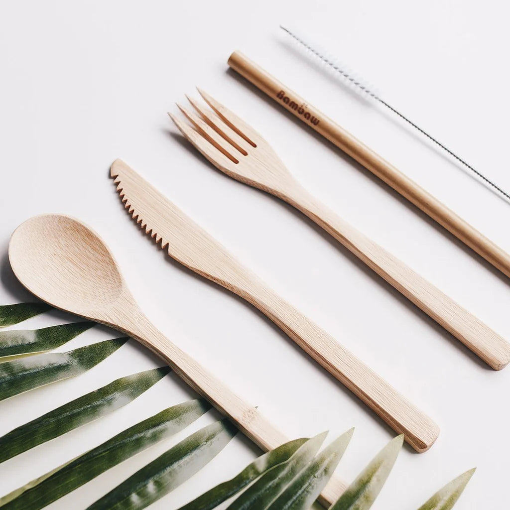 Bamboo cutlery set