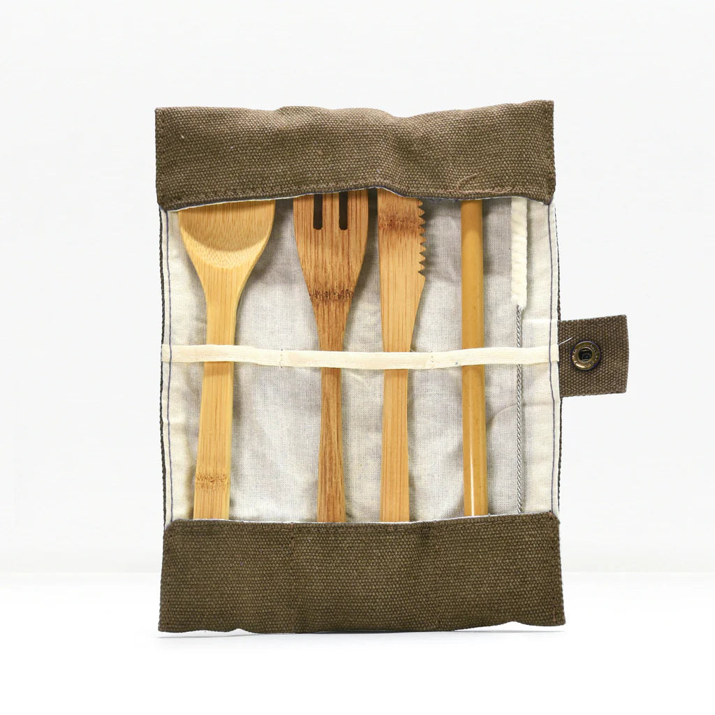 Bamboo cutlery set