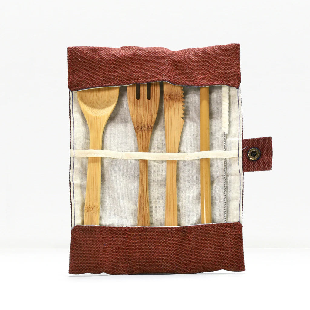 Bamboo cutlery set