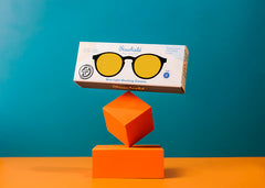 Dzintara krāsas zilās gaismas bloķējošās brilles